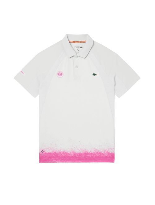 Camisa Polo Lacoste Slim Edição Roland Garros Masculina - Verde/Rosa