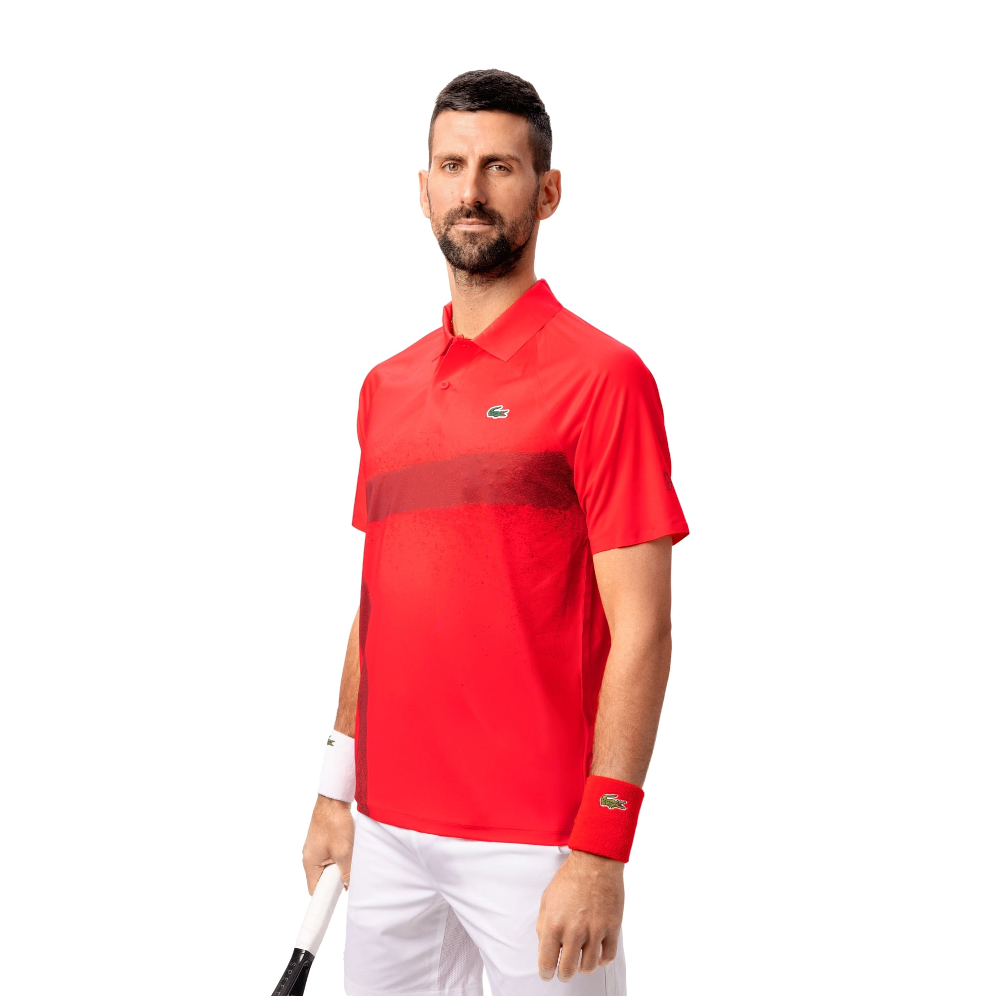 Camisa Polo Lacoste Tennis X Novak Djokovic On Court Slim Masculina - Vermelha