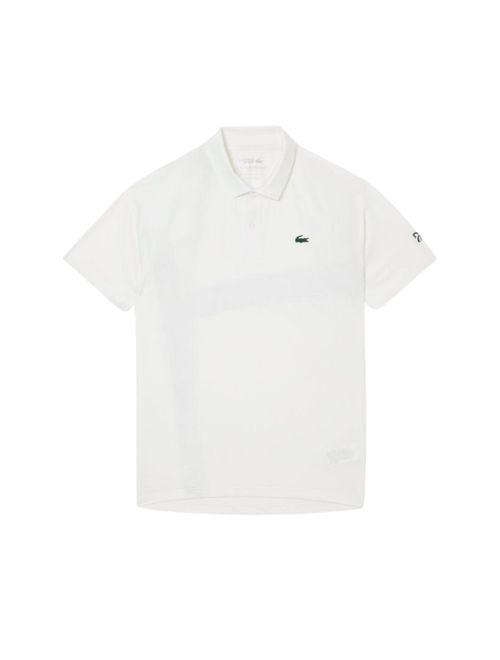 Camisa Polo Lacoste Tennis X Novak Djokovic On Court Slim Masculina - Branca