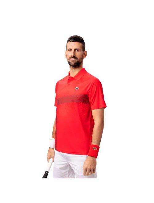 Camisa Polo Lacoste Tennis X Novak Djokovic On Court Slim Masculina - Vermelha