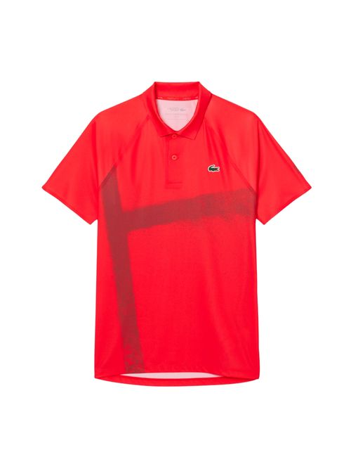 Camisa Polo Lacoste Tennis X Novak Djokovic On Court Slim Masculina - Vermelha