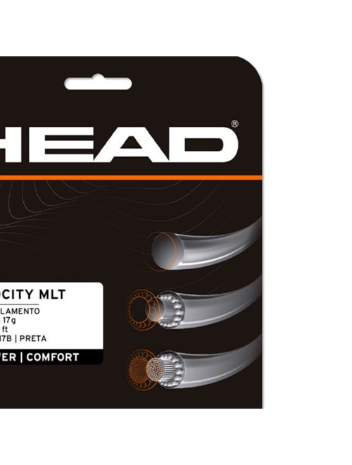 Corda Para Raquete Encor Head Velocity Mlt 17 Unissex - Preta