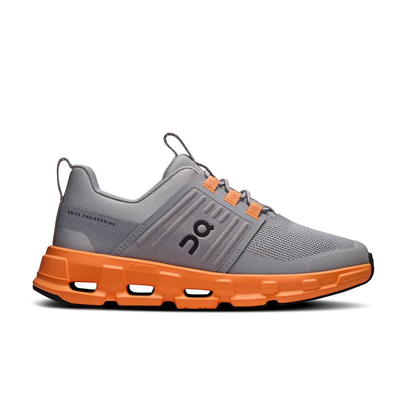 tenis-on-running-cloudswift-infantil-cinza-laranja