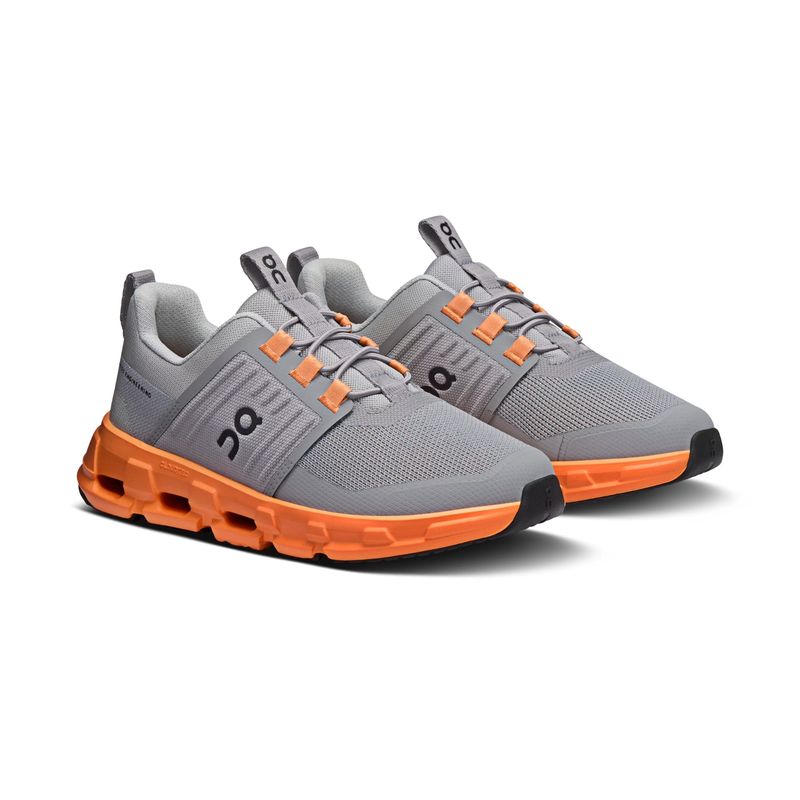 tenis-on-running-cloudswift-infantil-cinza-laranja
