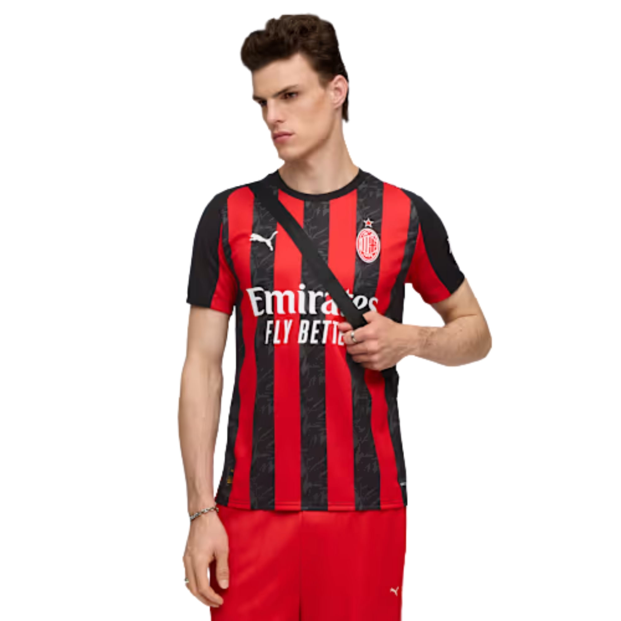 Camisa Milan I 25/26 Puma Masculina - Vermelha/Preta