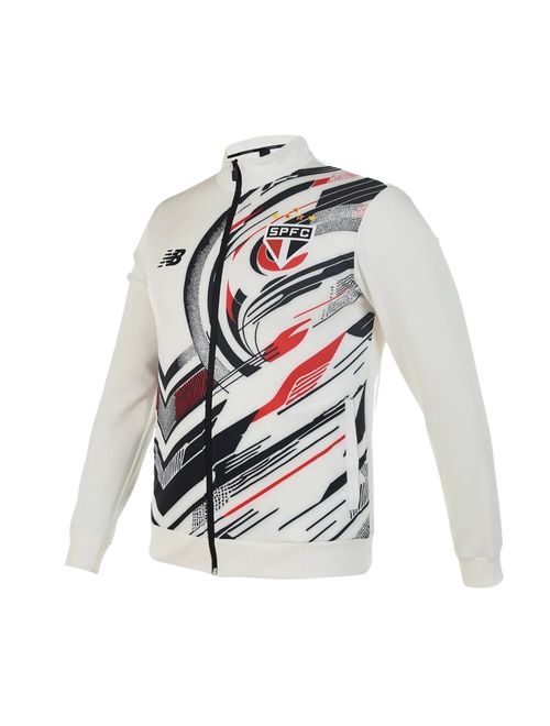 Jaqueta São Paulo 25/26 New Balance Pré Jogo Masculina - Off White
