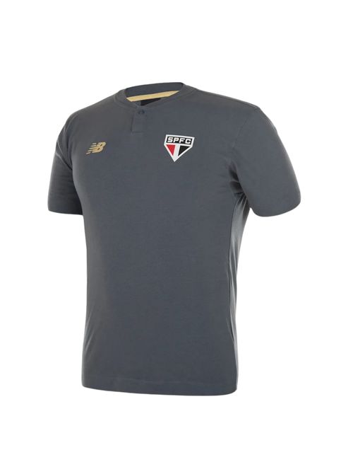 Camisa Polo São Paulo 25/26 New Balance Viagem Masculina - Cinza