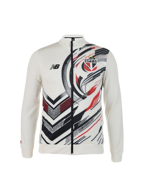 Jaqueta São Paulo 25/26 New Balance Pré Jogo Masculina - Off White