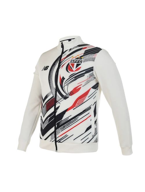 Jaqueta São Paulo 25/26 New Balance Pré Jogo Masculina - Off White