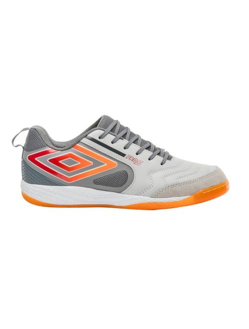 Chuteira Futsal Umbro Pro 5 Bump Masculina - Grafite/Laranja