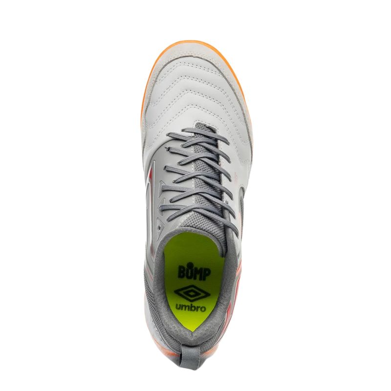 chuteira-futsal-umbro-pro-5-bump-masculina-grafite-laranja
