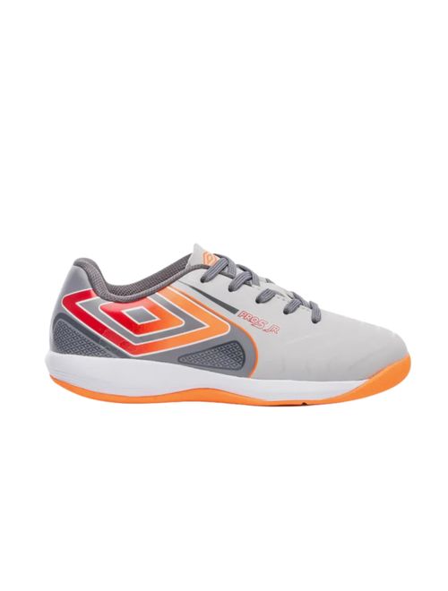 Chuteira Futsal Umbro Pro 5 Infantil - Grafite/Laranja