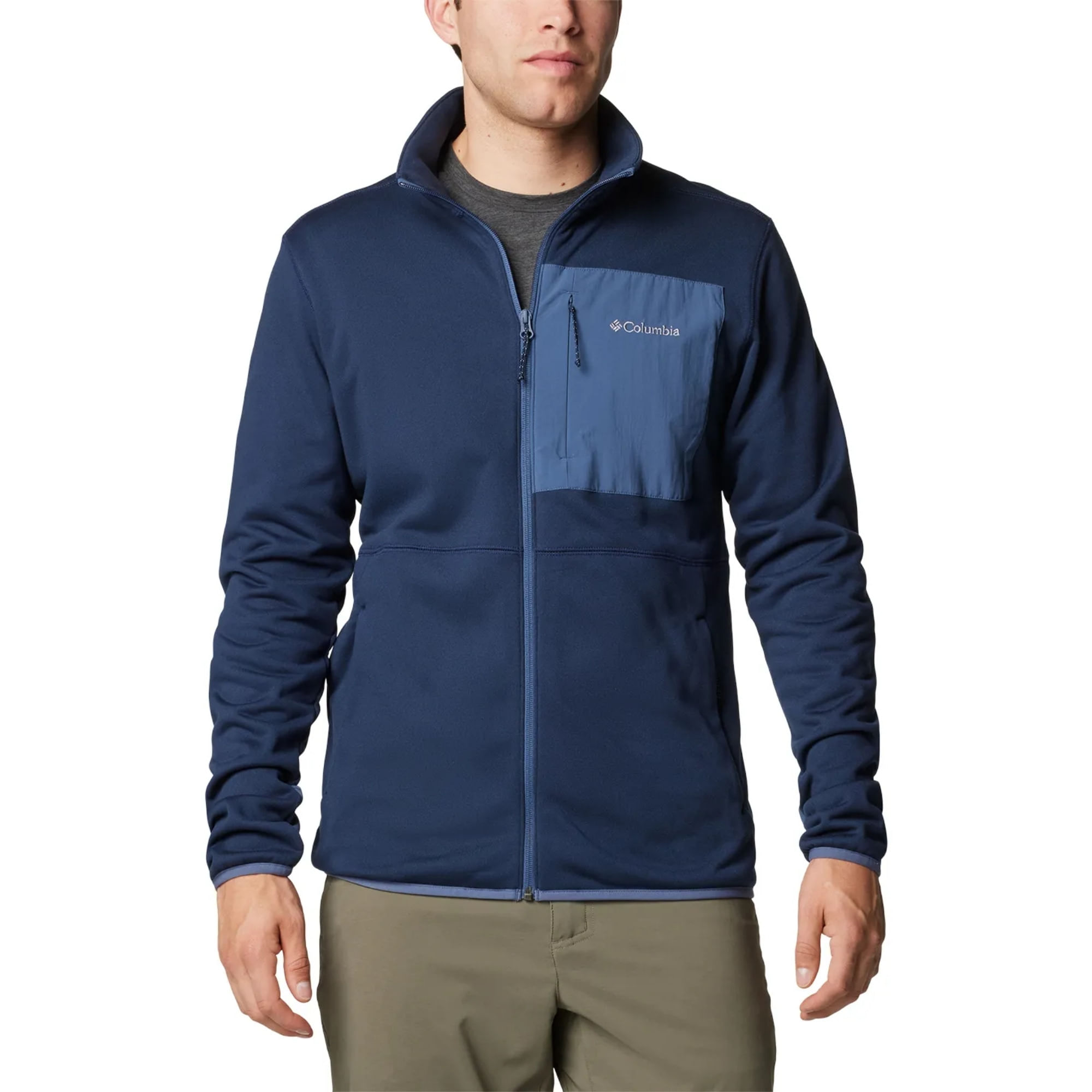 Jaqueta Columbia Fleece Hike Full Zip Masculina - Azul Marinho