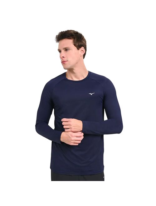 Camiseta Manga Longa Mizuno Pro Uv Masculina - Marinho