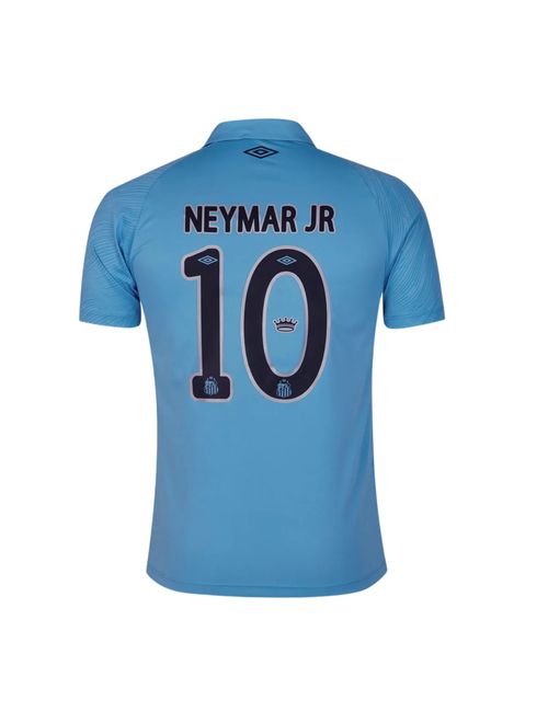 Camisa Polo Santos 25/26 Umbro Edição Especial Neymar Jr. Masculina - Azul