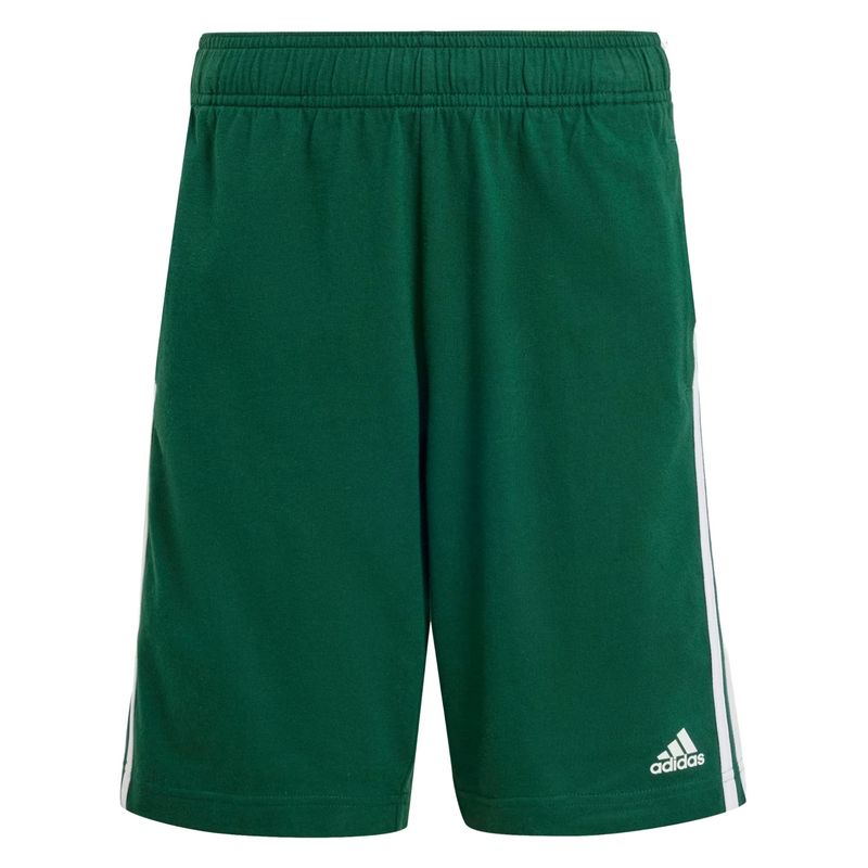 shorts-adidas-3-stripes-malha-infantil-verde