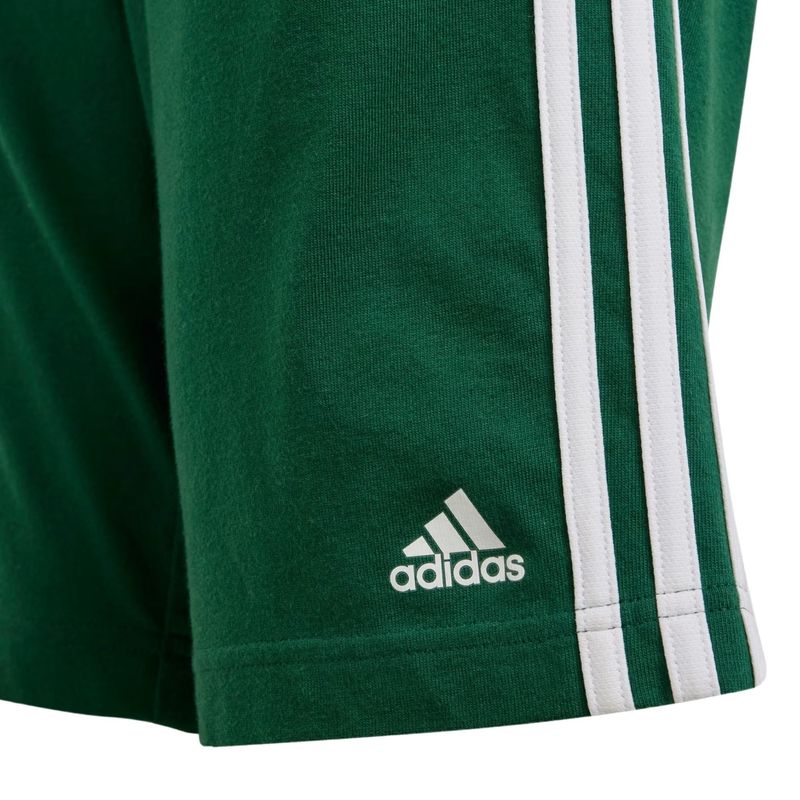 shorts-adidas-3-stripes-malha-infantil-verde
