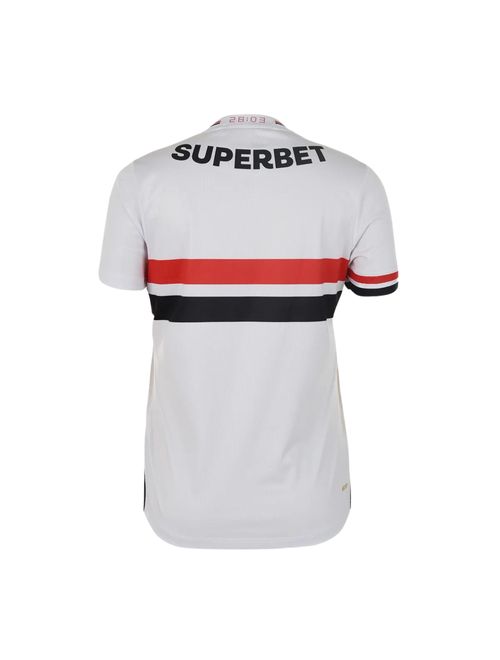 Camisa São Paulo I 25/26 New Balance Torcedora Feminina - Branca/Vermelha