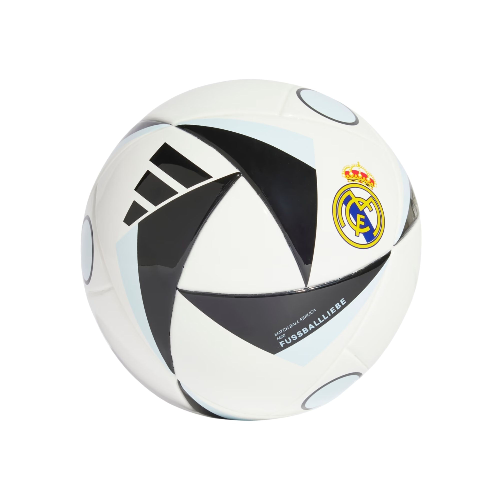 Mini Bola Real Madrid Adidas Club Unissex - Branca/Preta