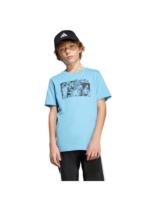 Camiseta Adidas Com Estampa Ícone Messi Infantil - Azul