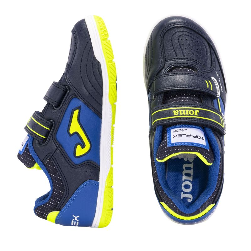 Chuteira-Futsal-Joma-Top-Flex-Velcro-Infantil---Marinho