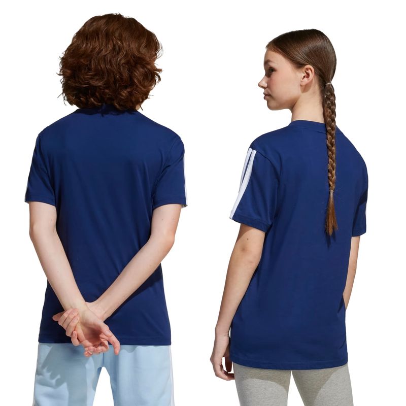 camiseta-adidas-3-stripes-essentials-infantil-azul