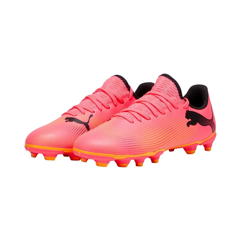 chuteira-campo-puma-future-7-play-infantil-laranja-