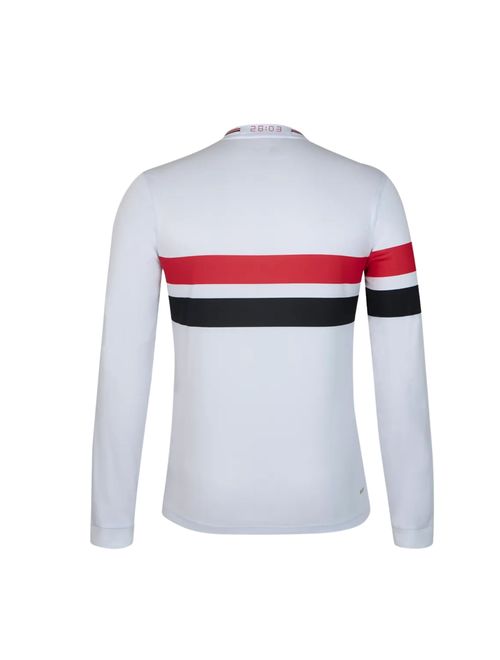 Camisa São Paulo I 25/26 New Balance Manga Longa Unissex - Branca/Vermelha