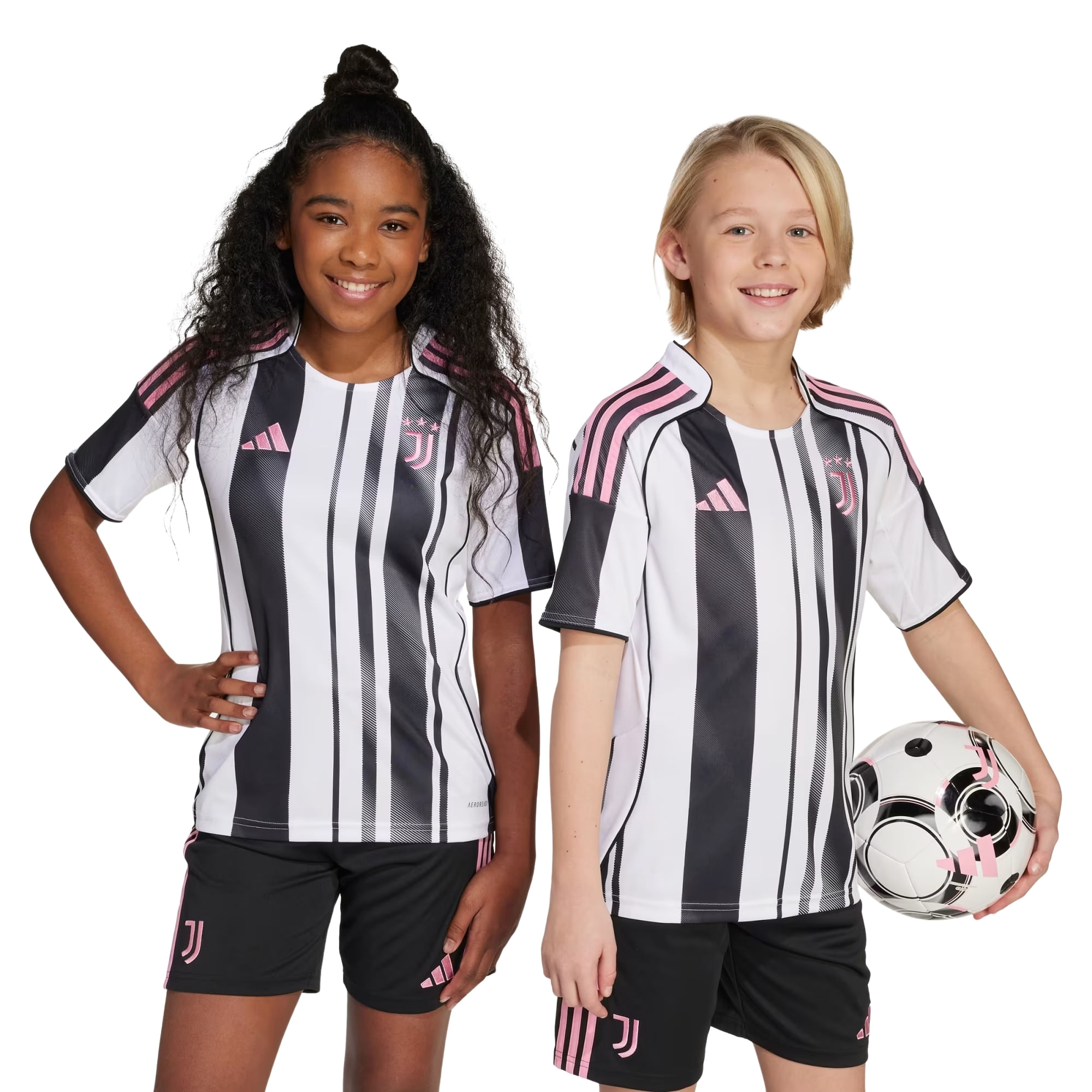 Camisa Juventus I 25/26 Adidas Infantil - Branca/Preta
