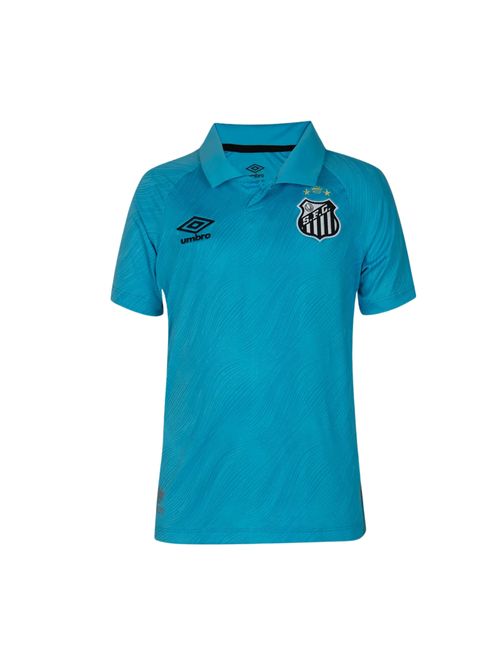 Camisa Polo Santos 25/26 Umbro Edição Especial Neymar Jr Infantil - Azul