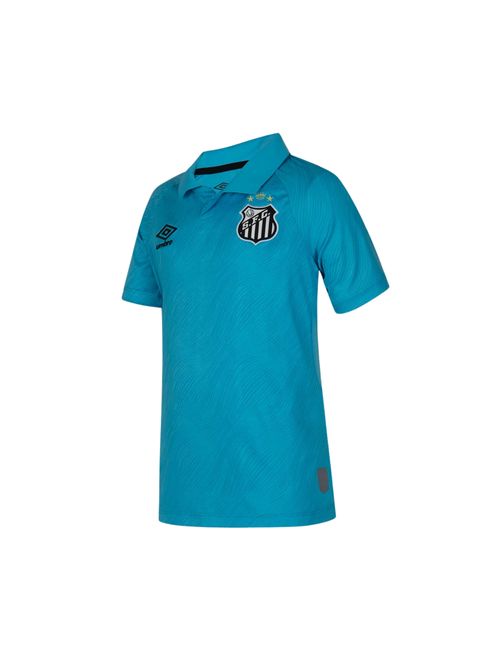 Camisa Polo Santos 25/26 Umbro Edição Especial Neymar Jr Infantil - Azul
