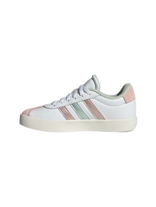 Tênis Adidas Vl Court 3.0 Infantil - Branco/Rosa