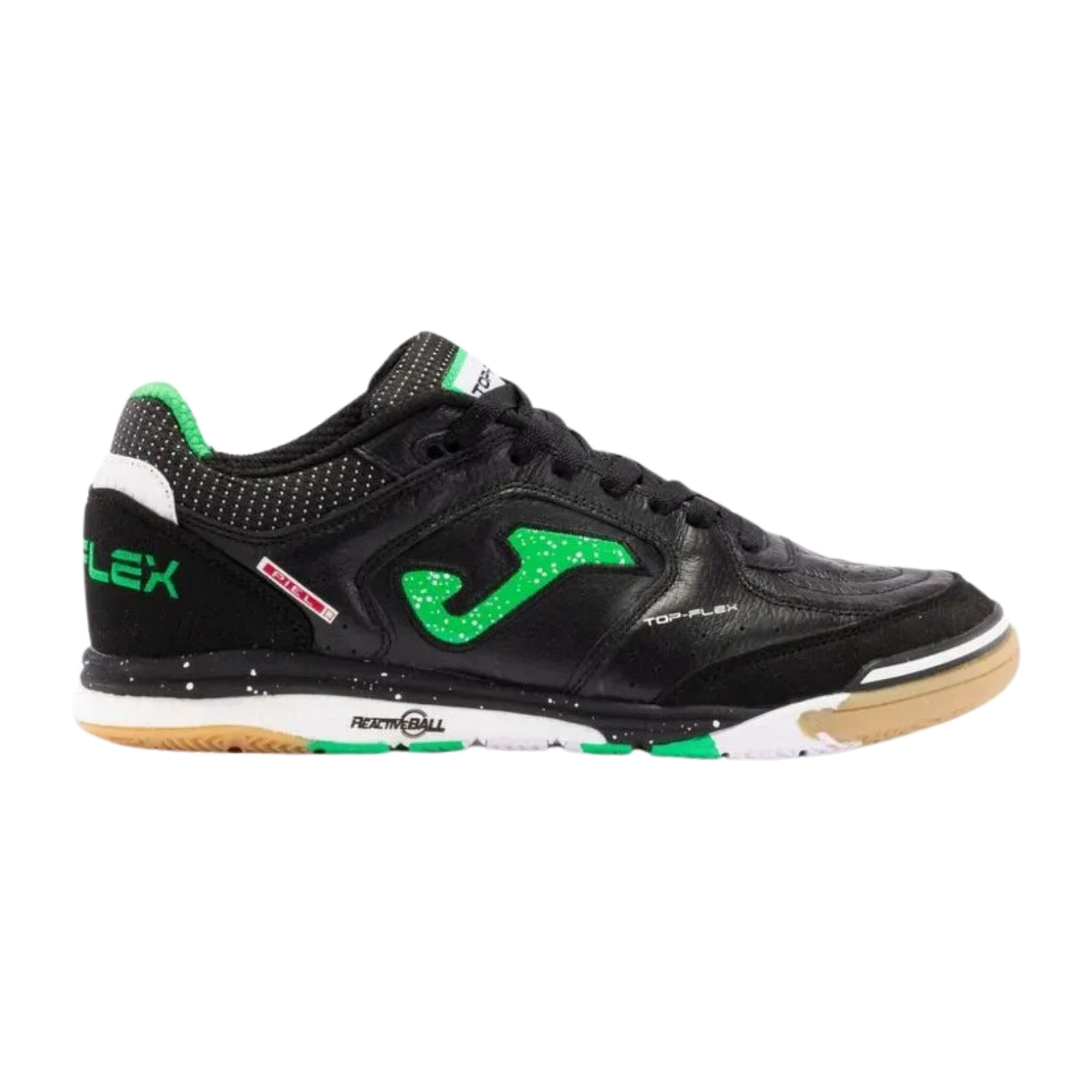 Chuteira Futsal Joma Top Flex Rebound Masculina - Preta/Verde