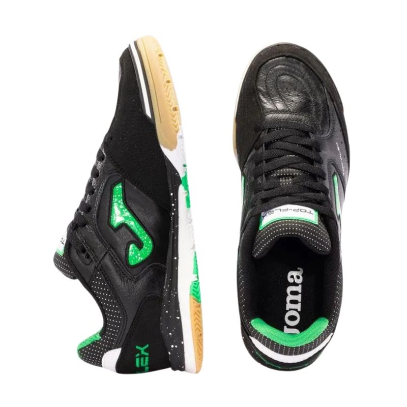 chuteira-futsal-joma-top-flex-rebound-masculina-preta-verde-