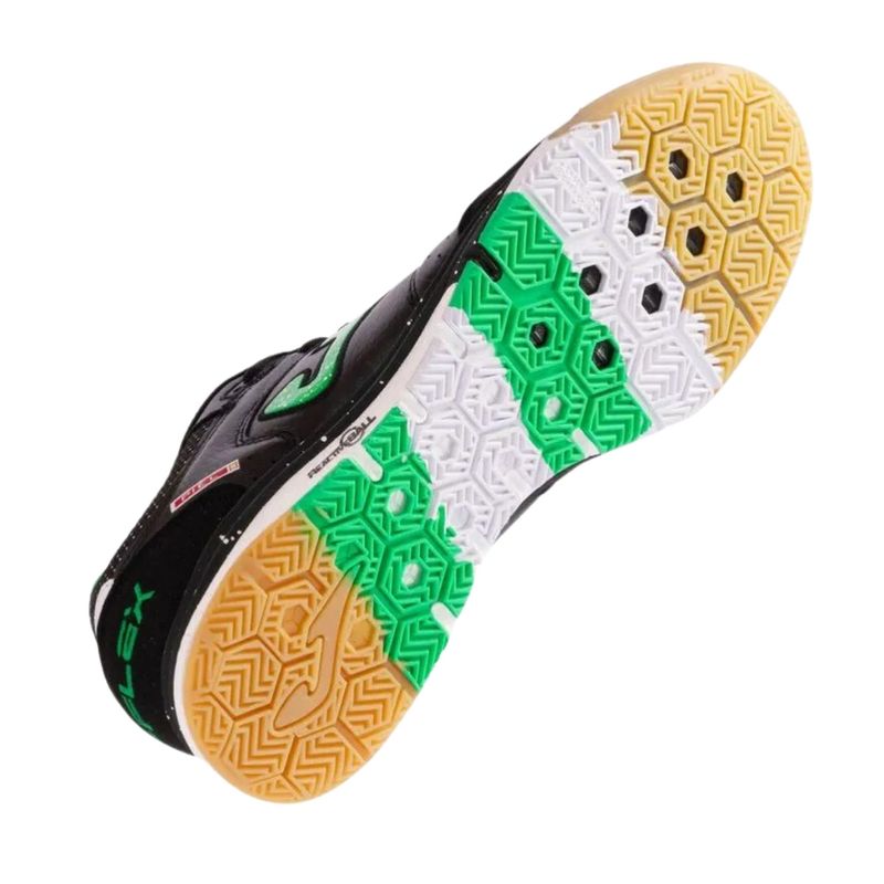 chuteira-futsal-joma-top-flex-rebound-masculina-preta-verde-