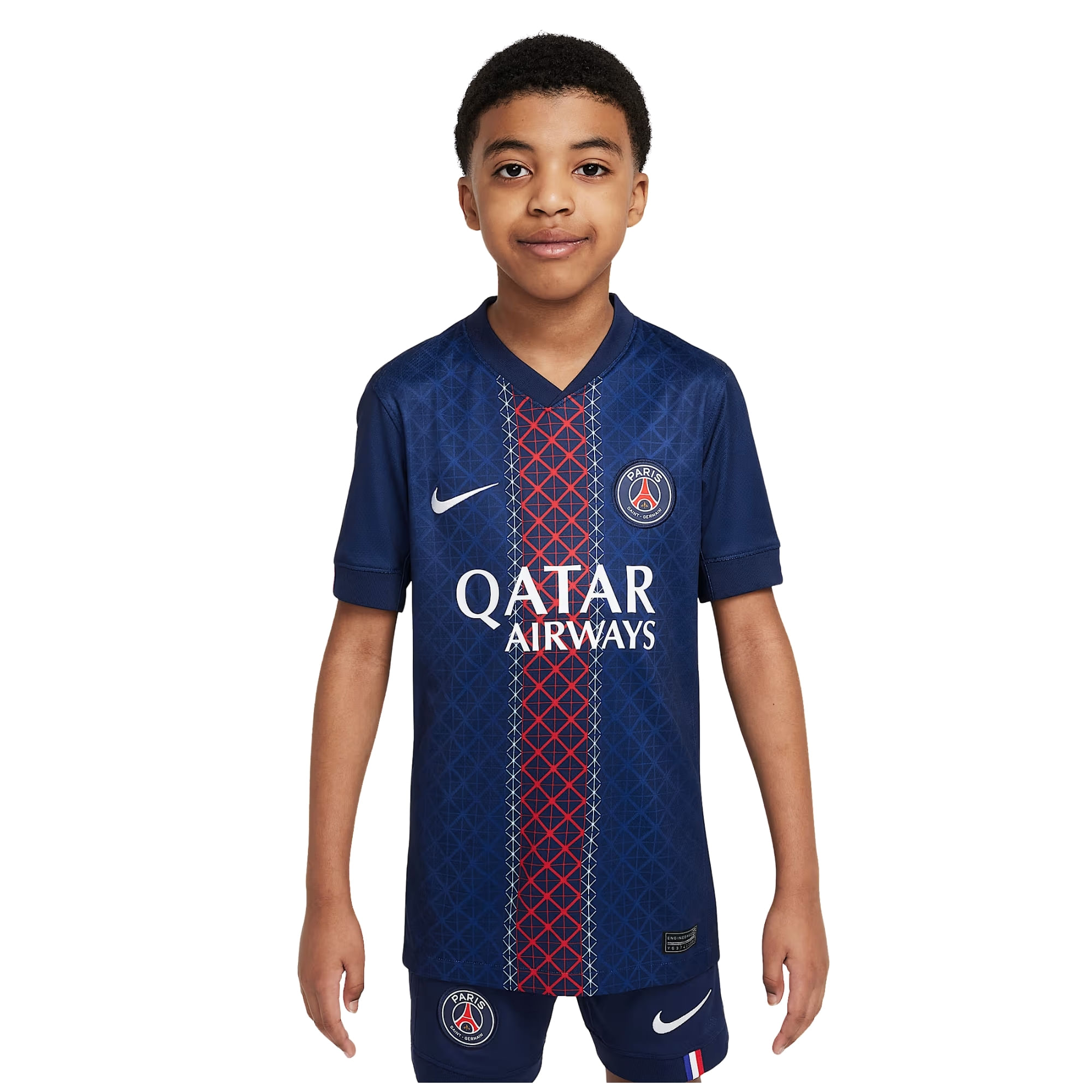 Camisa Paris Saint-Germain I 25/26 Nike Stadium Infantil - Azul