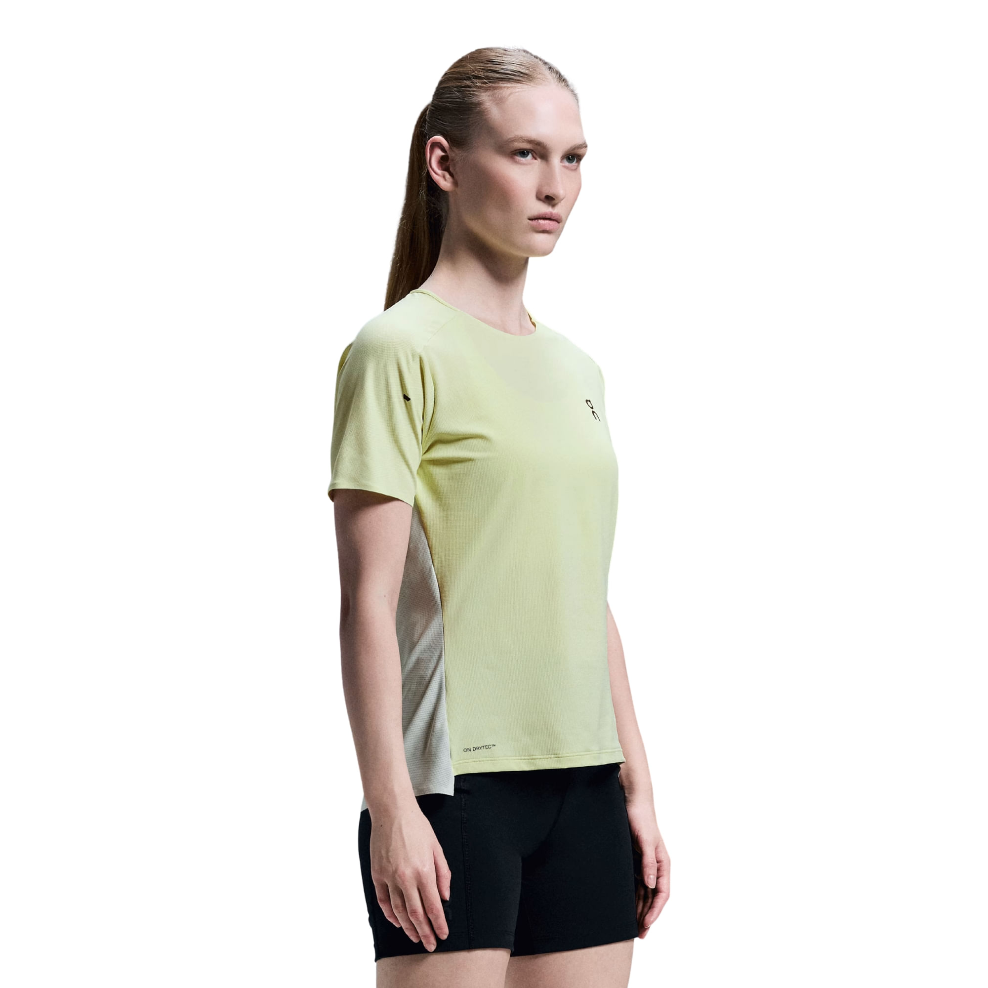 Camiseta On Running Performance-T Feminina - Amarela/branca