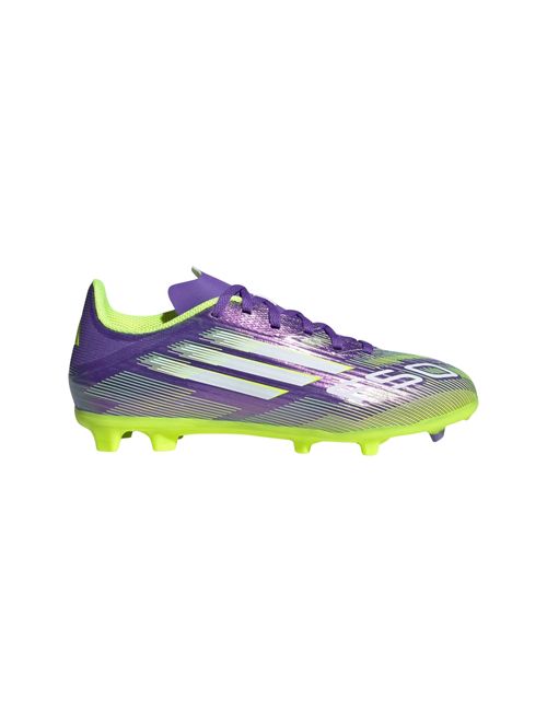 Chuteira Campo Adidas F50 League Firm Multi-Ground Infantil - Roxa/Amarela