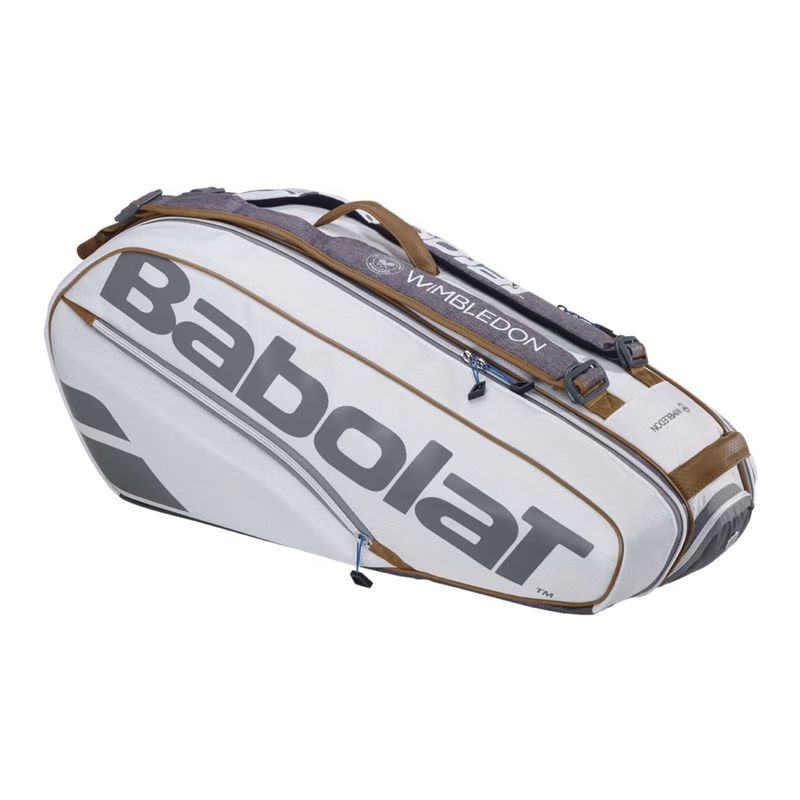 raqueteira-babolat-rh-x6-pure-wimbledon-unissex-branca