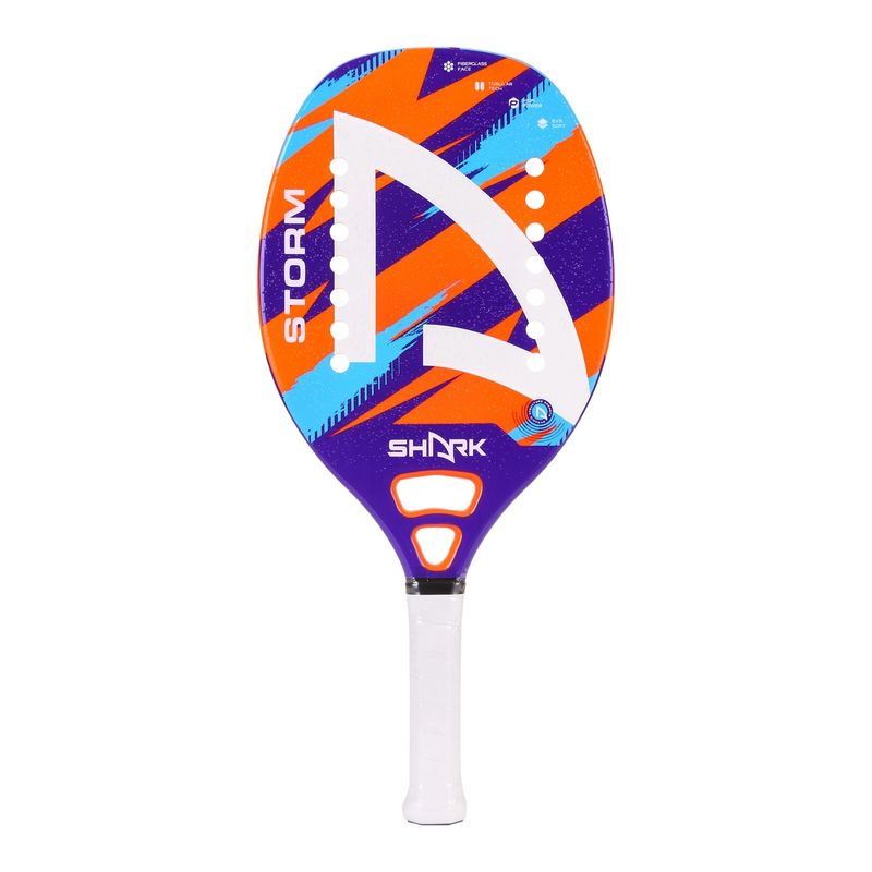raquete-de-beach-tennis-shark-bt-storm-unissex-laranja-azul