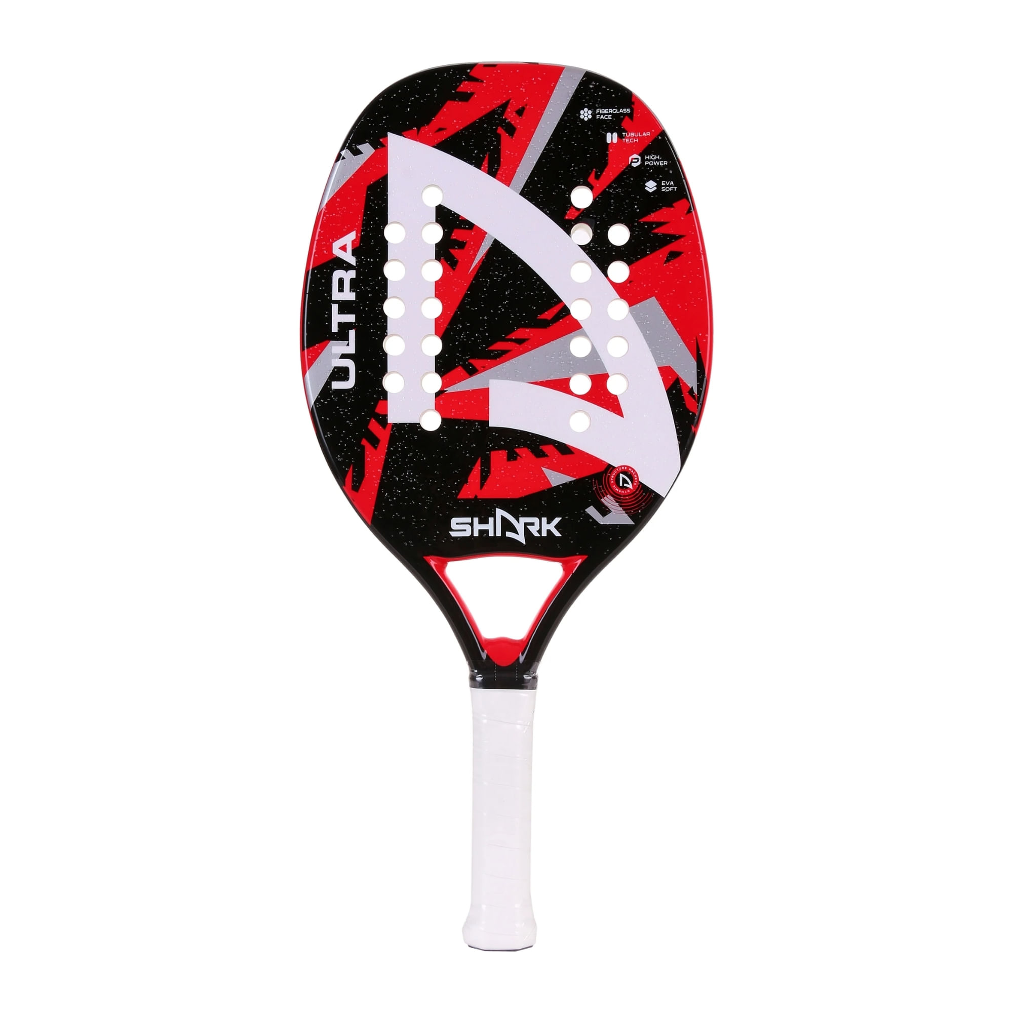 Raquete De Beach Tennis Shark Bt Ultra Unissex - Vermelha/Preta