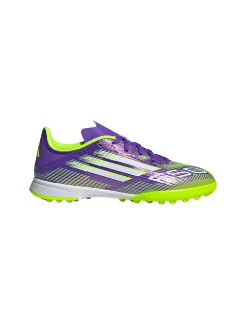 Chuteira Society Adidas F50 League Infantil - Roxa/Verde