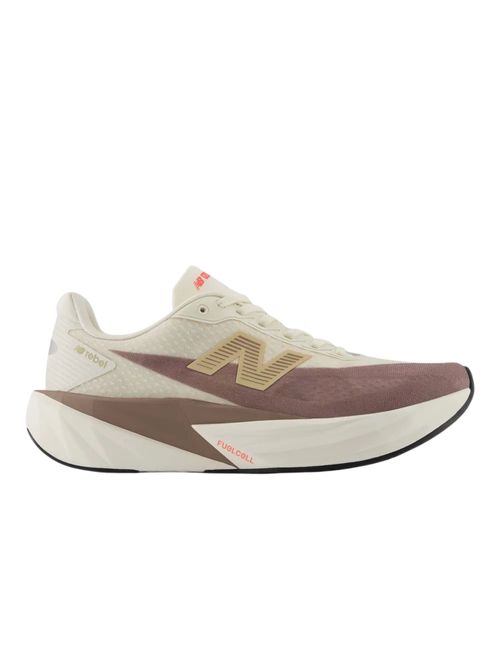Tênis New Balance Fuelcell Rebel V5 Feminino - Bege/Marrom