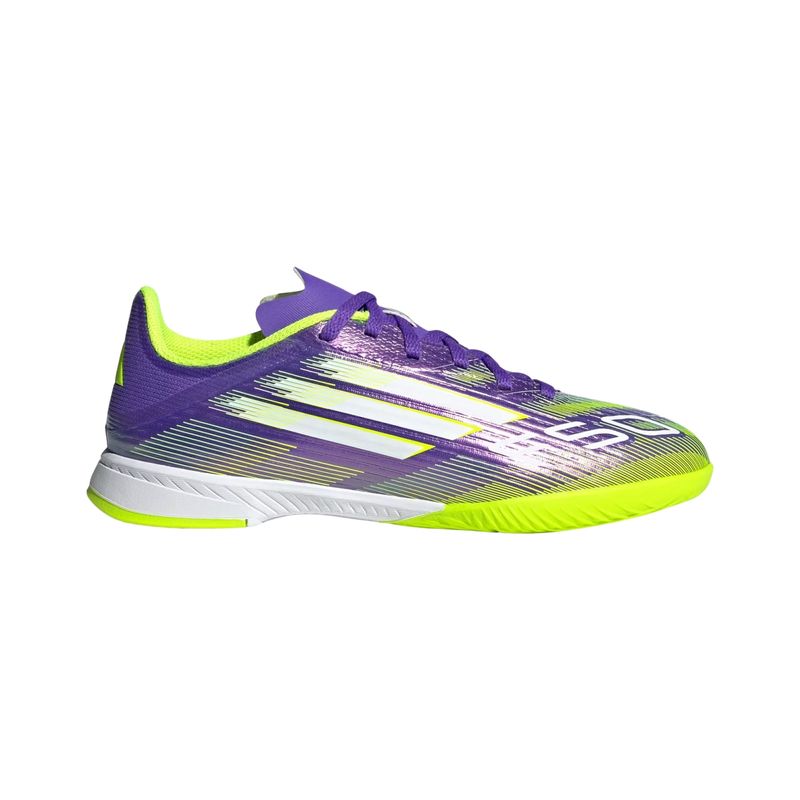 chuteira-futsal-adidas-f50-league-infantil-roxa-verde