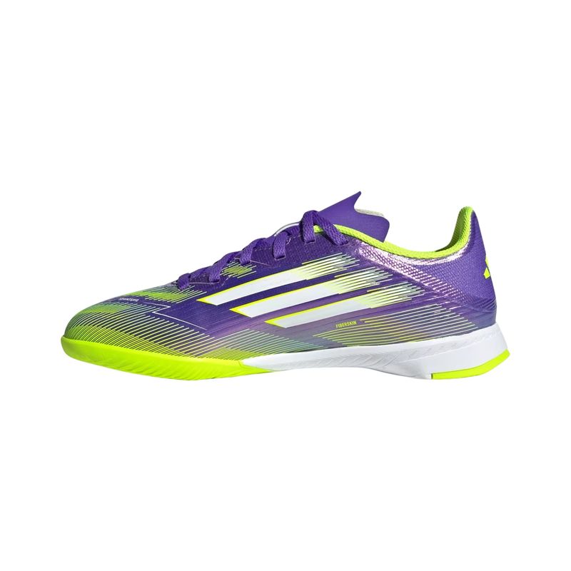 chuteira-futsal-adidas-f50-league-infantil-roxa-verde