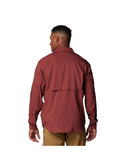 Camisa Manga Longa Columbia Silver Ridge II Utility Lite Masculina - Bordô