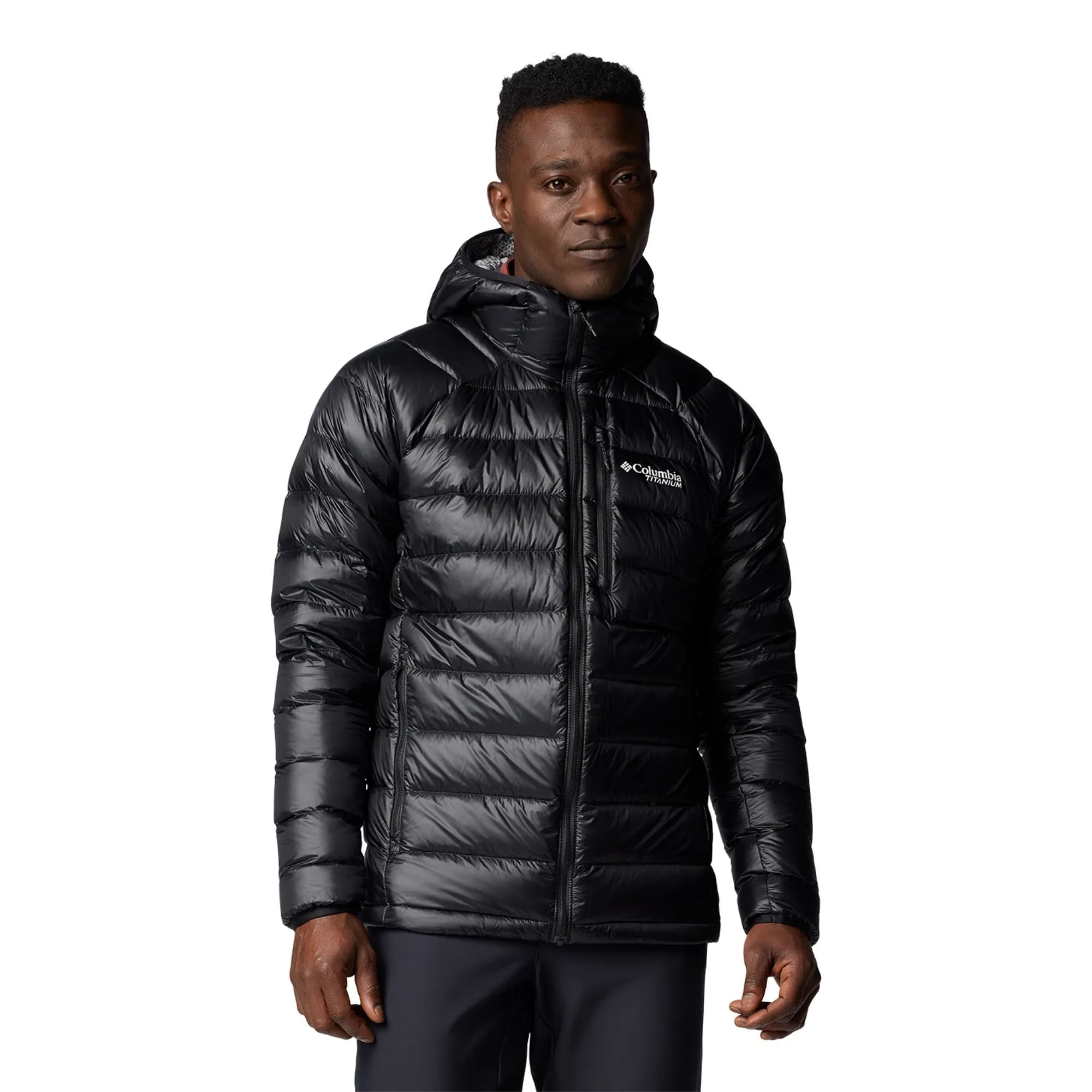 Jaqueta Com Capuz Columbia Down Arctic Crest Masculina - Preta