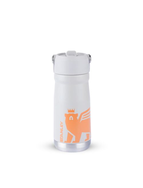 Garrafa Térmica Stanley Flip Straw 500Ml Infantil - Branca/Laranja