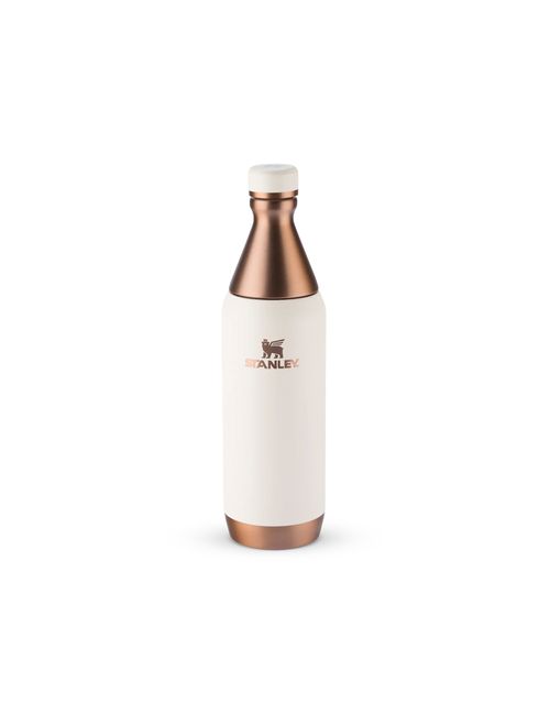 Garrafa Térmica Stanley Slim Bottle 591Ml Unissex - Branca/Bronze