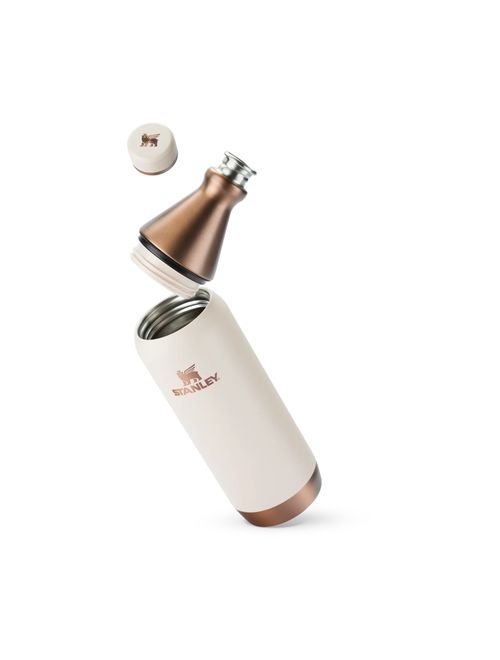 Garrafa Térmica Stanley Slim Bottle 591Ml Unissex - Branca/Bronze
